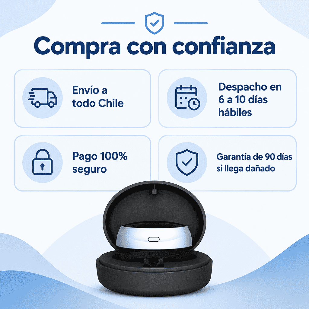 Compra con confianza: envío a todo Chile, pago seguro y garantía de 90 días si llega dañado