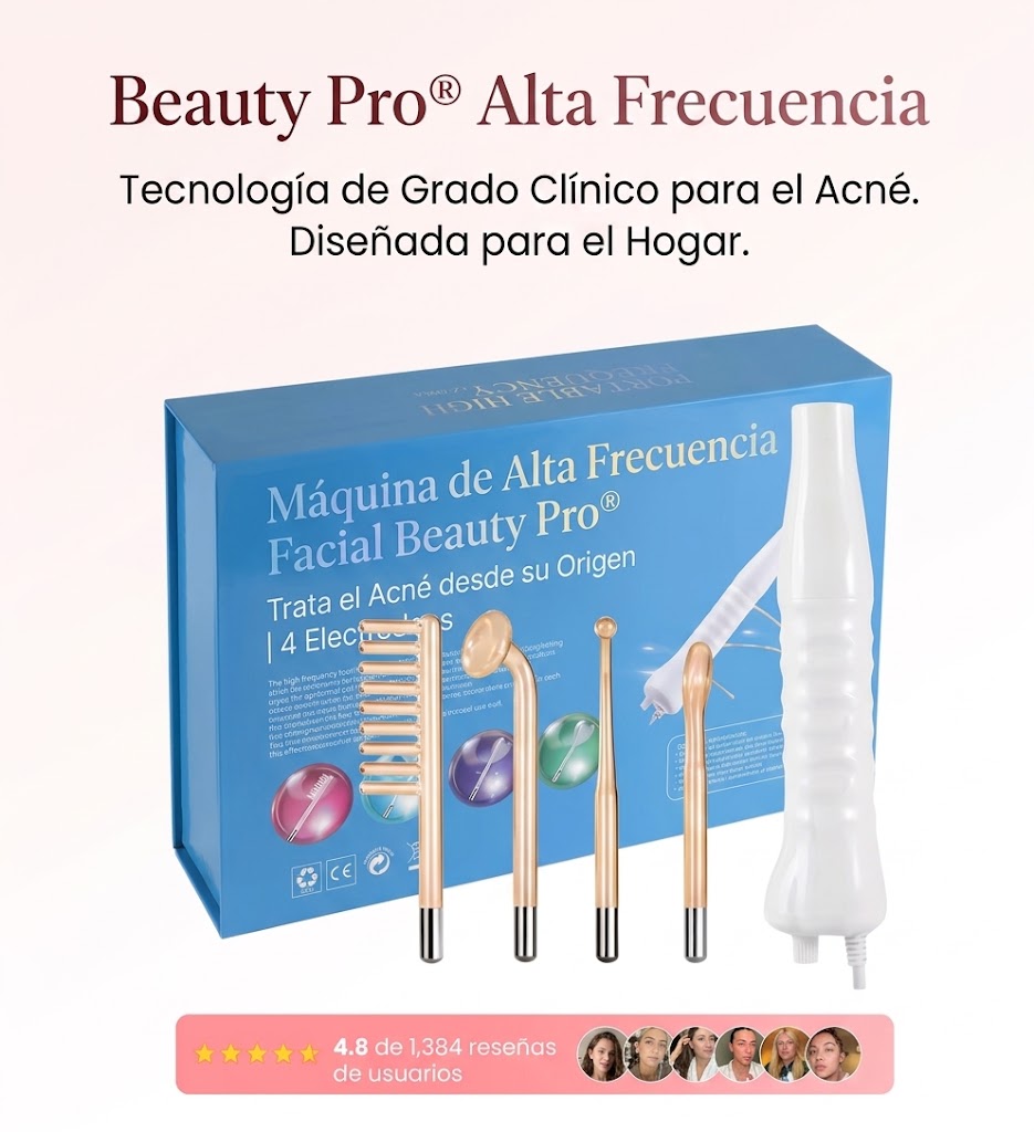 Máquina de Alta Frecuencia Facial Beauty Pro® — Trata el Acné desde su Origen | 4 Electrodos