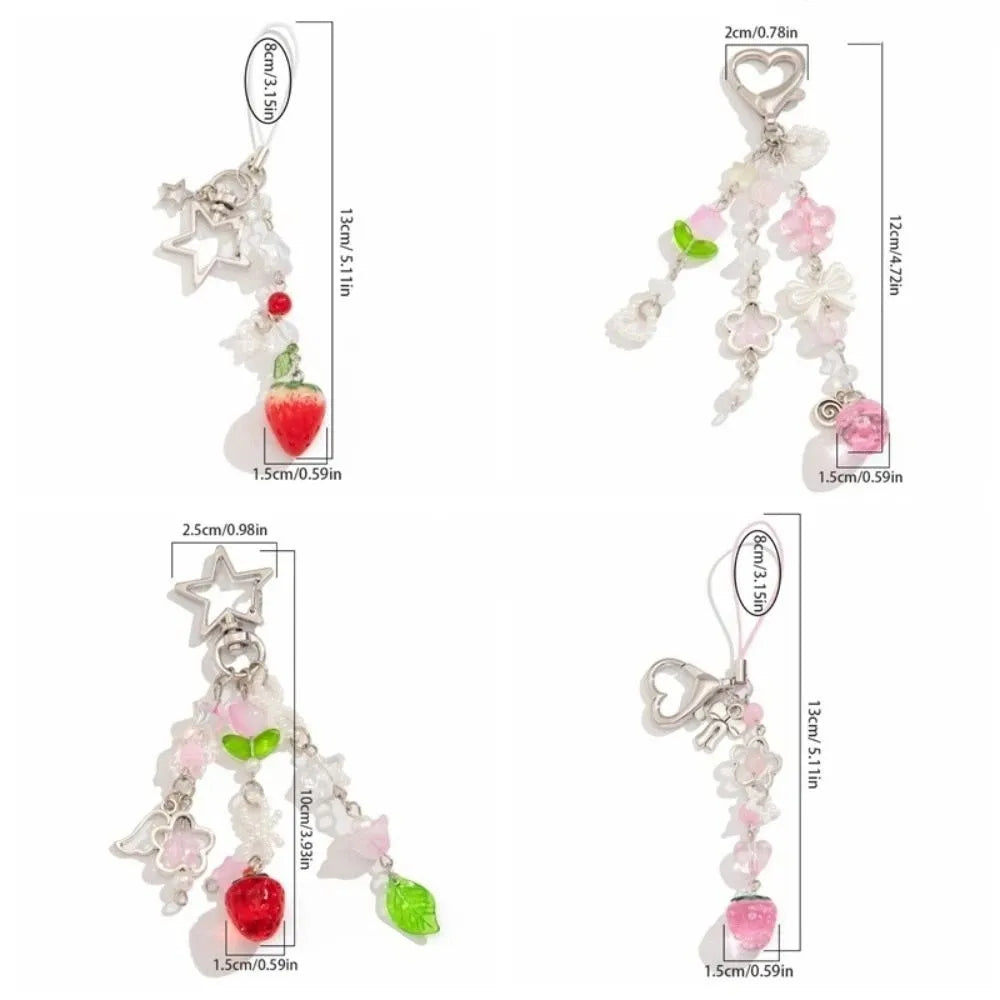 Charm Colgante de Perlas y Flores para Bolso - Estilo Y2K