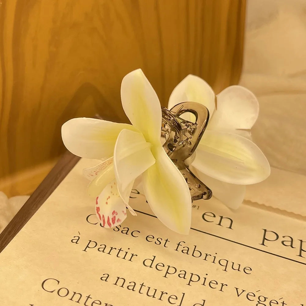 Pinza de Pelo con Flor de Tela - Estilo Boho Playero