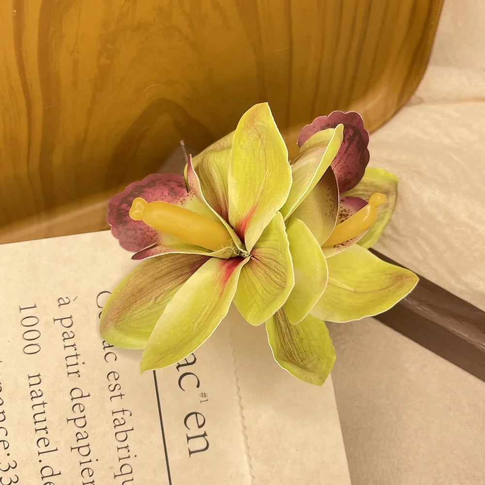 Pinza de Pelo con Flor de Tela - Estilo Boho Playero