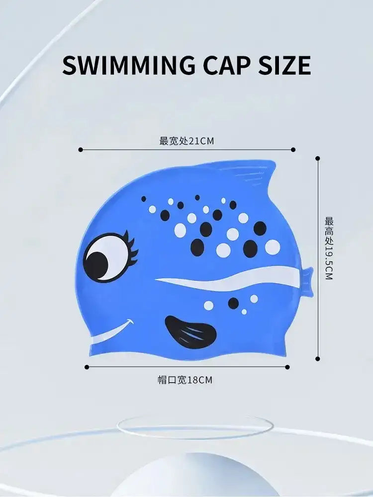 Gorro de Natación de Silicona para Niños - Diseño Pececito