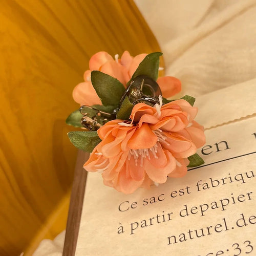 Pinza de Pelo con Flor de Tela - Estilo Boho Playero