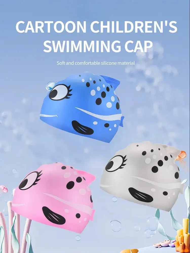 Gorro de Natación de Silicona para Niños - Diseño Pececito