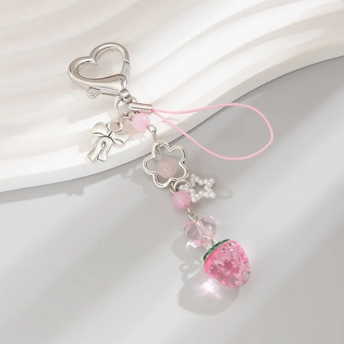 Charm Colgante de Perlas y Flores para Bolso - Estilo Y2K