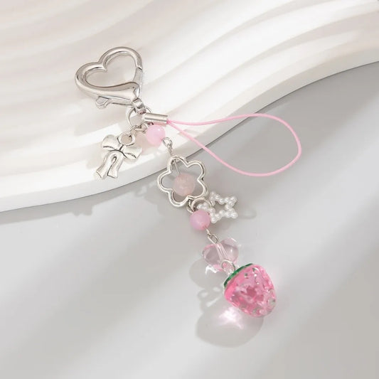Charm Colgante de Perlas y Flores para Bolso - Estilo Y2K